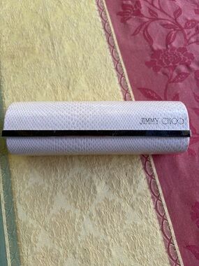 Jimmy Choo Leather Reptile Embossed Eye Glass Case